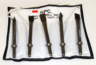 Фотография: Комплект длинных зубил для пневматического молотка (JAH-6833H), 5 предметов